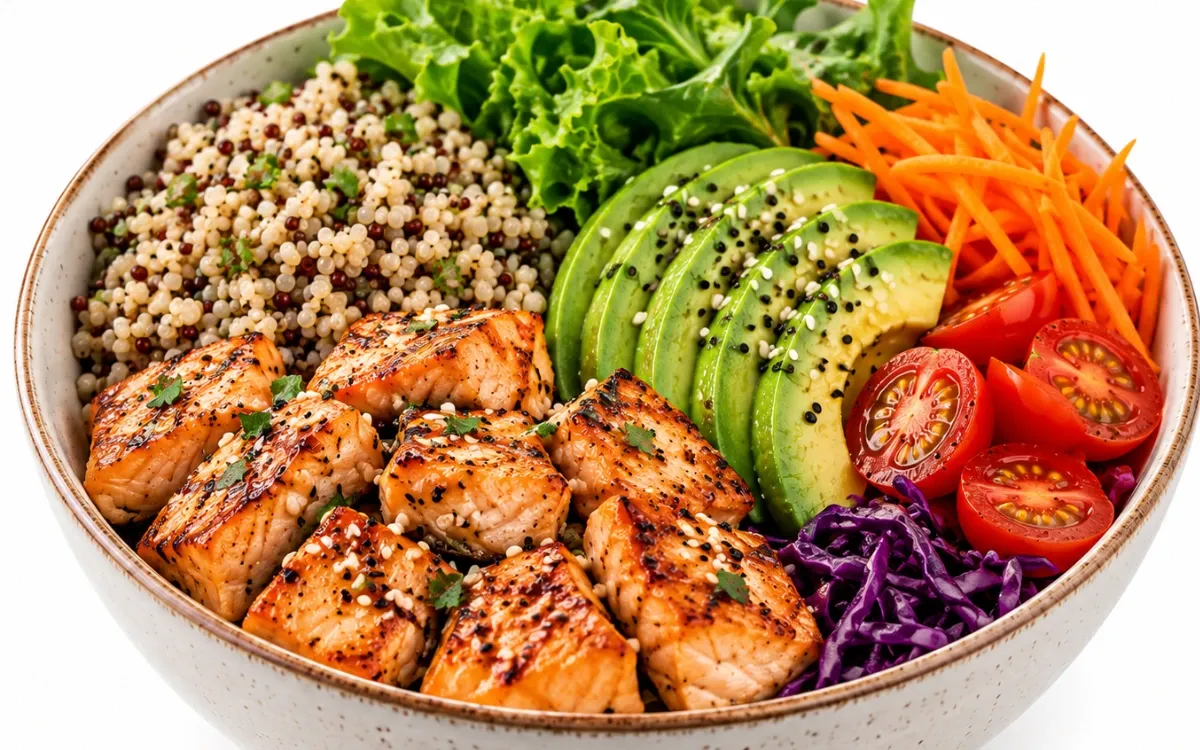 Bowl Fitness de Salmão com Quinoa